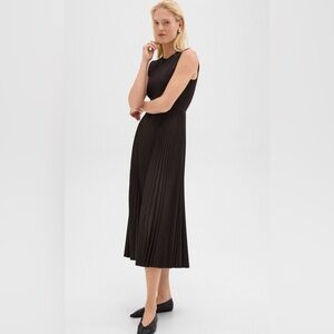 Theory Black Sleeveless Midi Dress